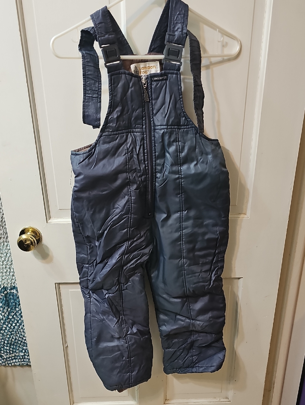London Fog Kids Navy Puffer Snow Overalls